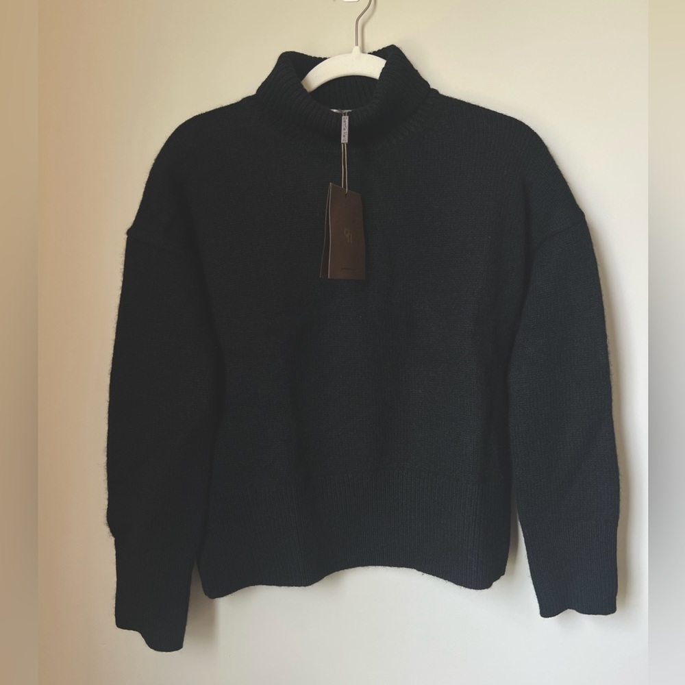 Gentle Herd NEW Wool/Yak Wool Cowl Neck Sweater- Black